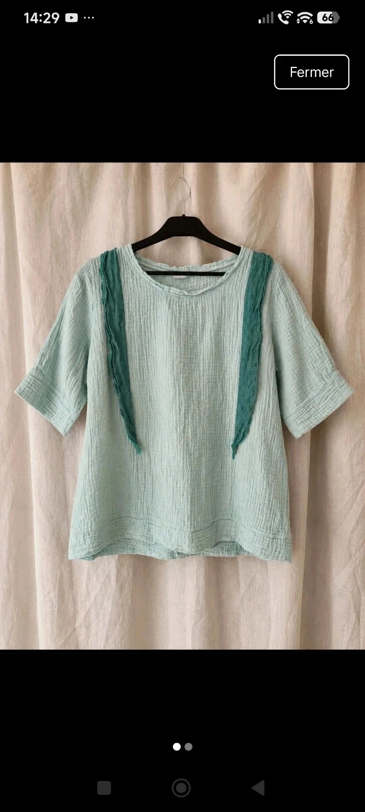 Turquoise summer top size M – photo 2